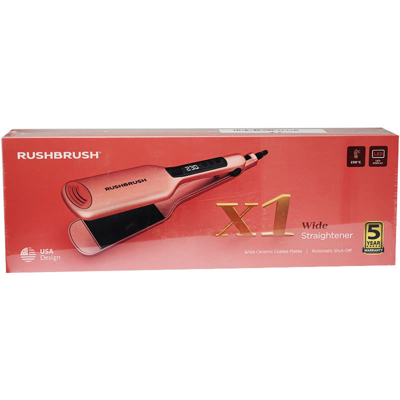 Rush Brush Rose Gold X1 Wide Straightener