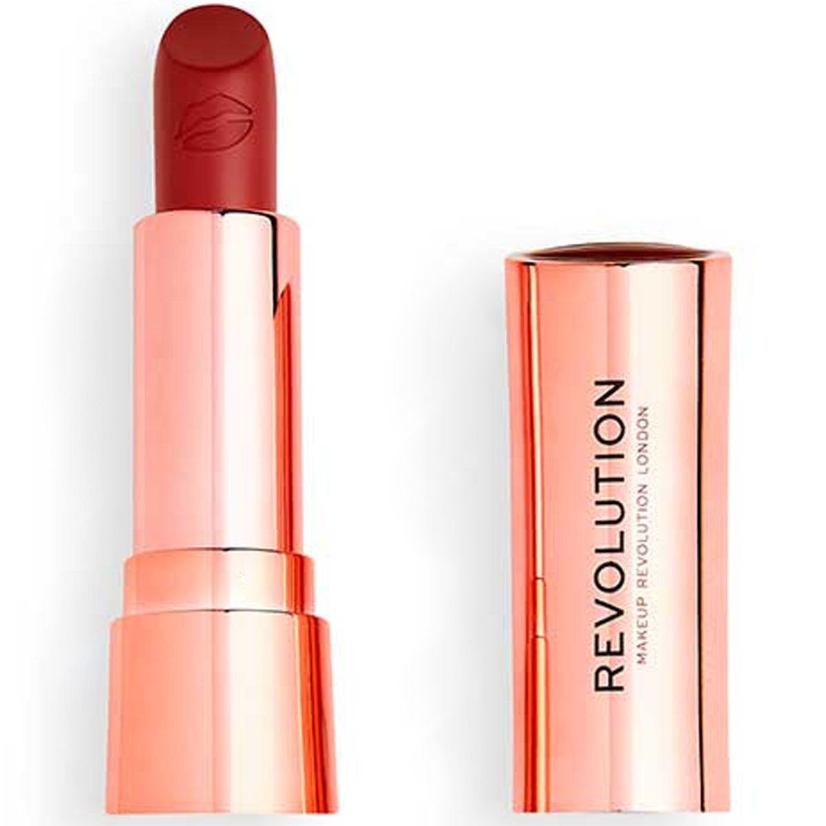 Revolution Kiss Lipstick Rose Muted Red