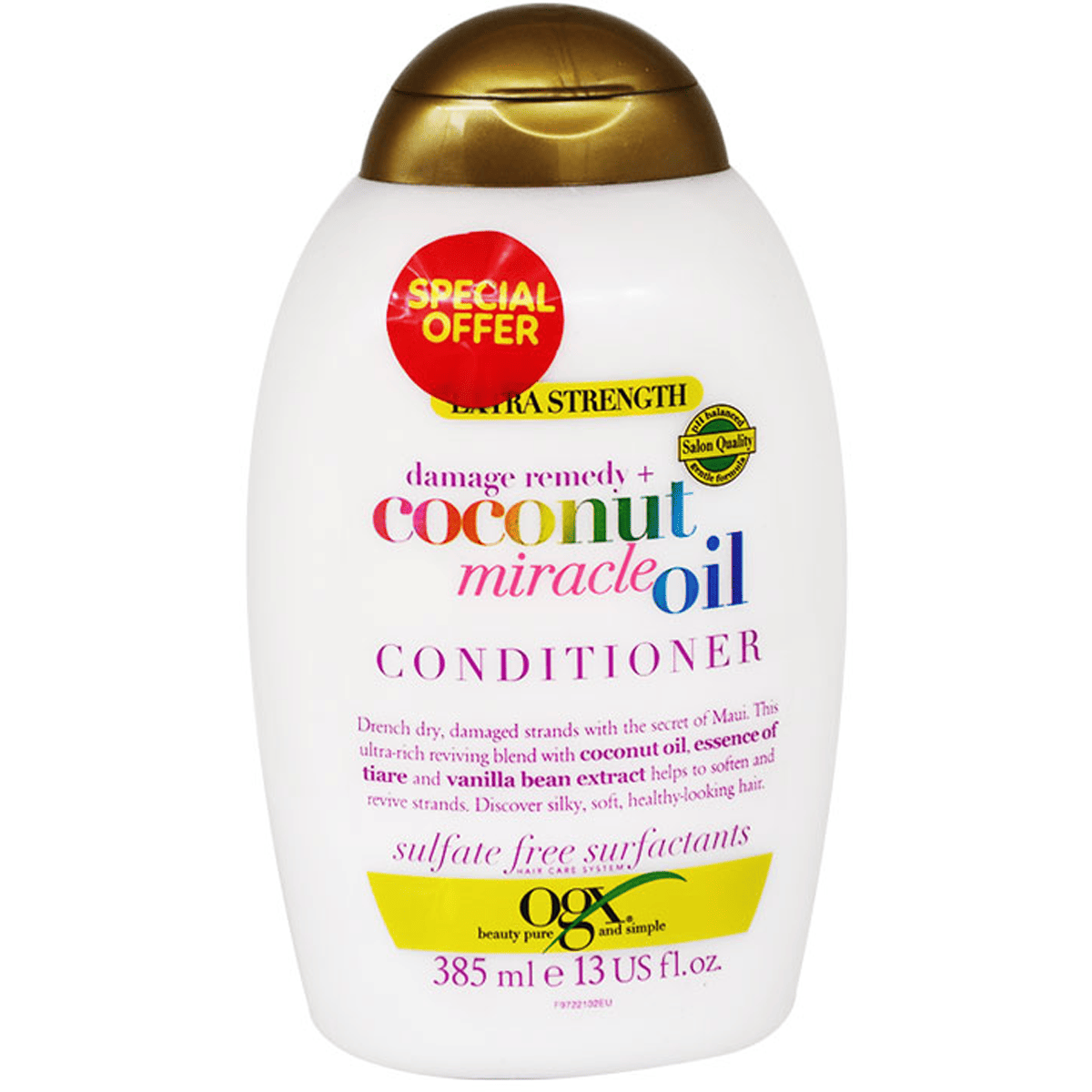 OGX Coconut Miracle Oil Conditioner 385ml (Offer Pack)