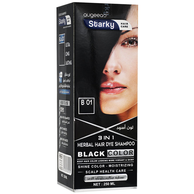 Starky Herbal Hair Dye Shampoo Black 250ml