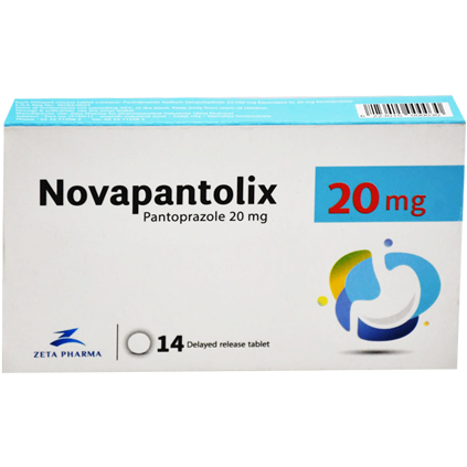 Novapantolix 20mg 14 Delayed Release Tablets