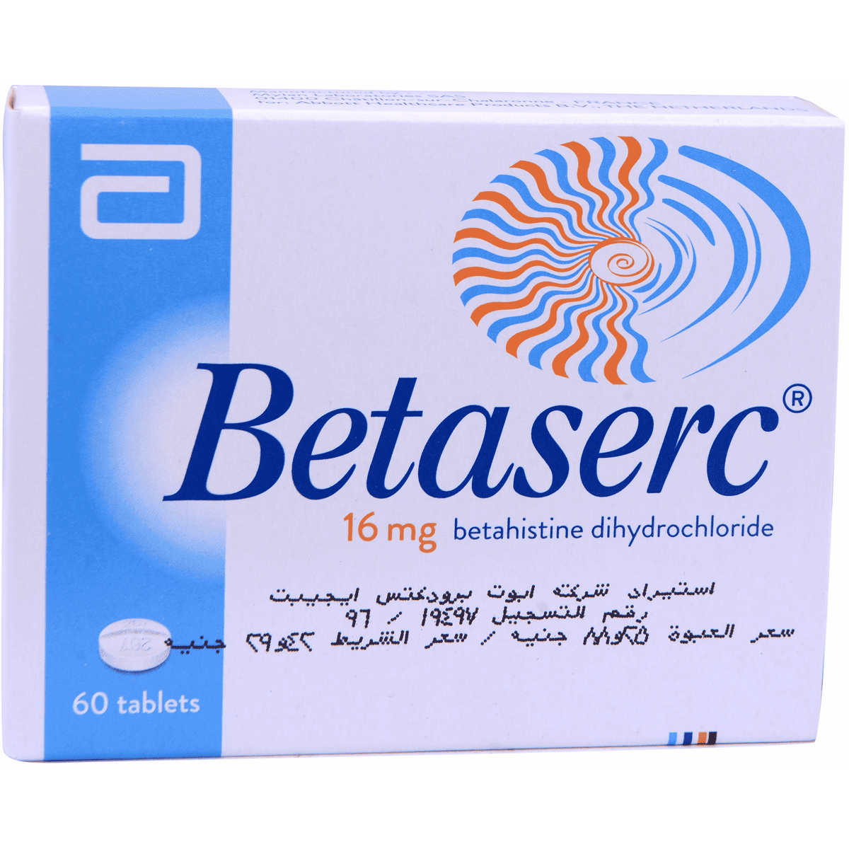 Betaserc 16mg 60Scored Tablets