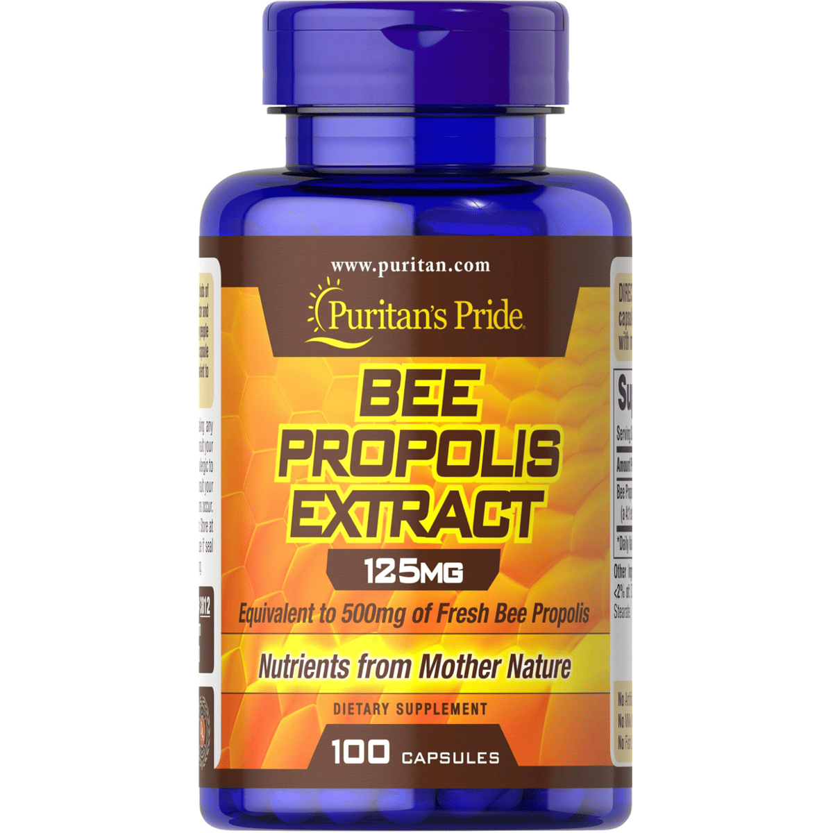 Puritan's Pride Bee Propolis Extract 125mg 100 Capsule