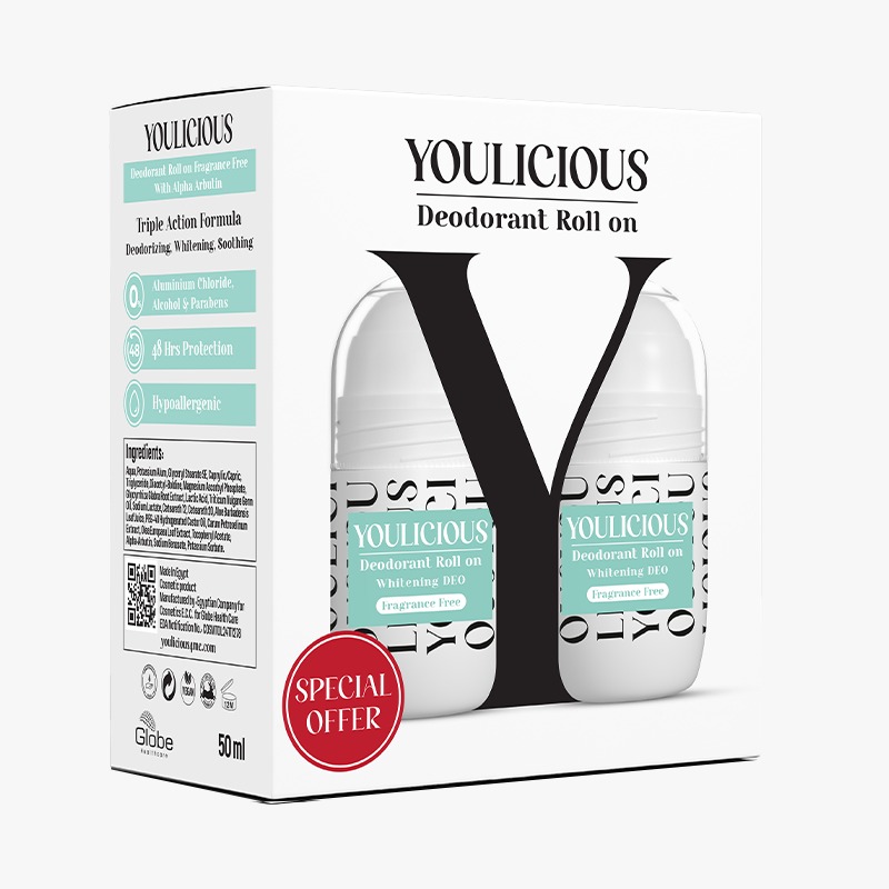 Youlicious Fragrance Free Deodorant Roll On 2 x 50ml (Offer Pack)