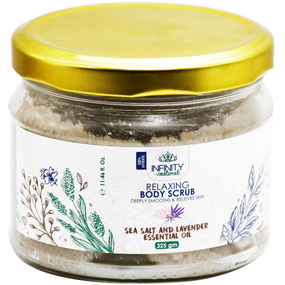 Infinity Naturals Sea Salt and Lavender Body Scrub 325gm