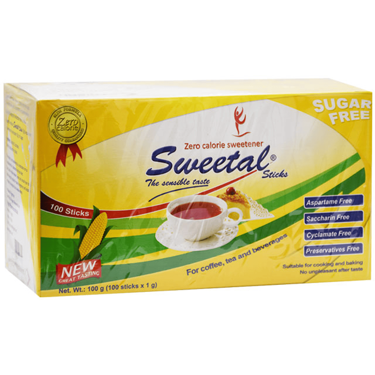 Sweetal Zero Calorie Sweetener 100 Sachets 1gm