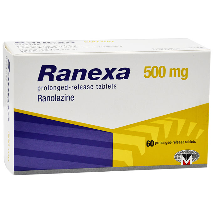 Ranexa 500mg Prolonged Release 60 Tablet