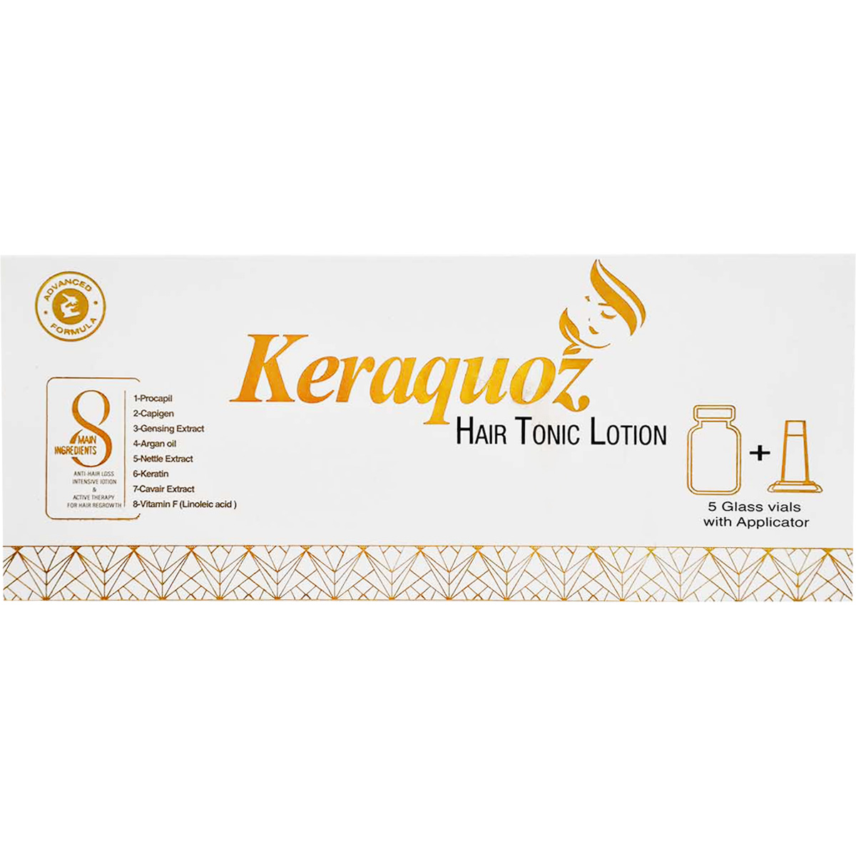 Keraquoz Hair Tonic Lotion Vials 5&times;10 ml