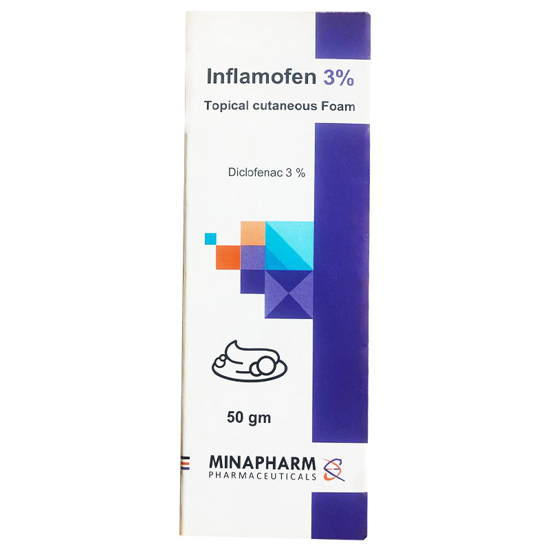 Inflamofen 3% Topical Cutaneous Foam 50gm