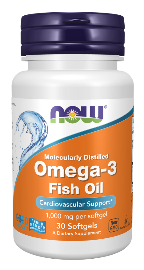 Now Omega 3 Fish Oil 1000mg 30 SoftGels