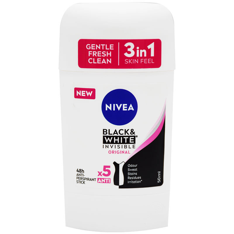 Nivea Invisible Black &White Original Deoderant Stick For Women 50ml