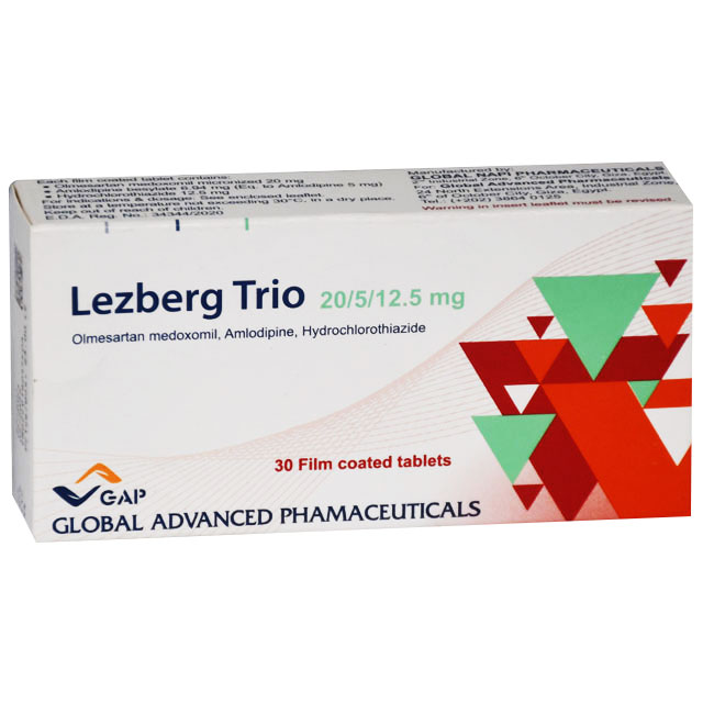 Lezberg Trio 20/5/12.5mg 30 Film Coated Tablets