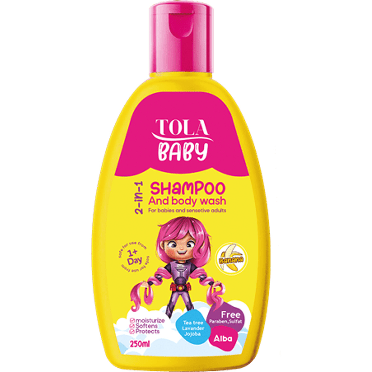 Tola Baby 2*1 Shampoo & Body Wash Banana 250ml
