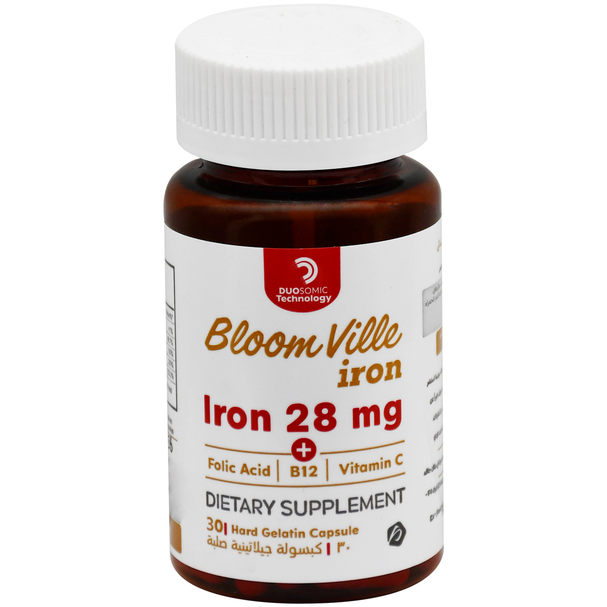 Bloom Ville Iron 28 mg 30 Hard Gelatin Capsules