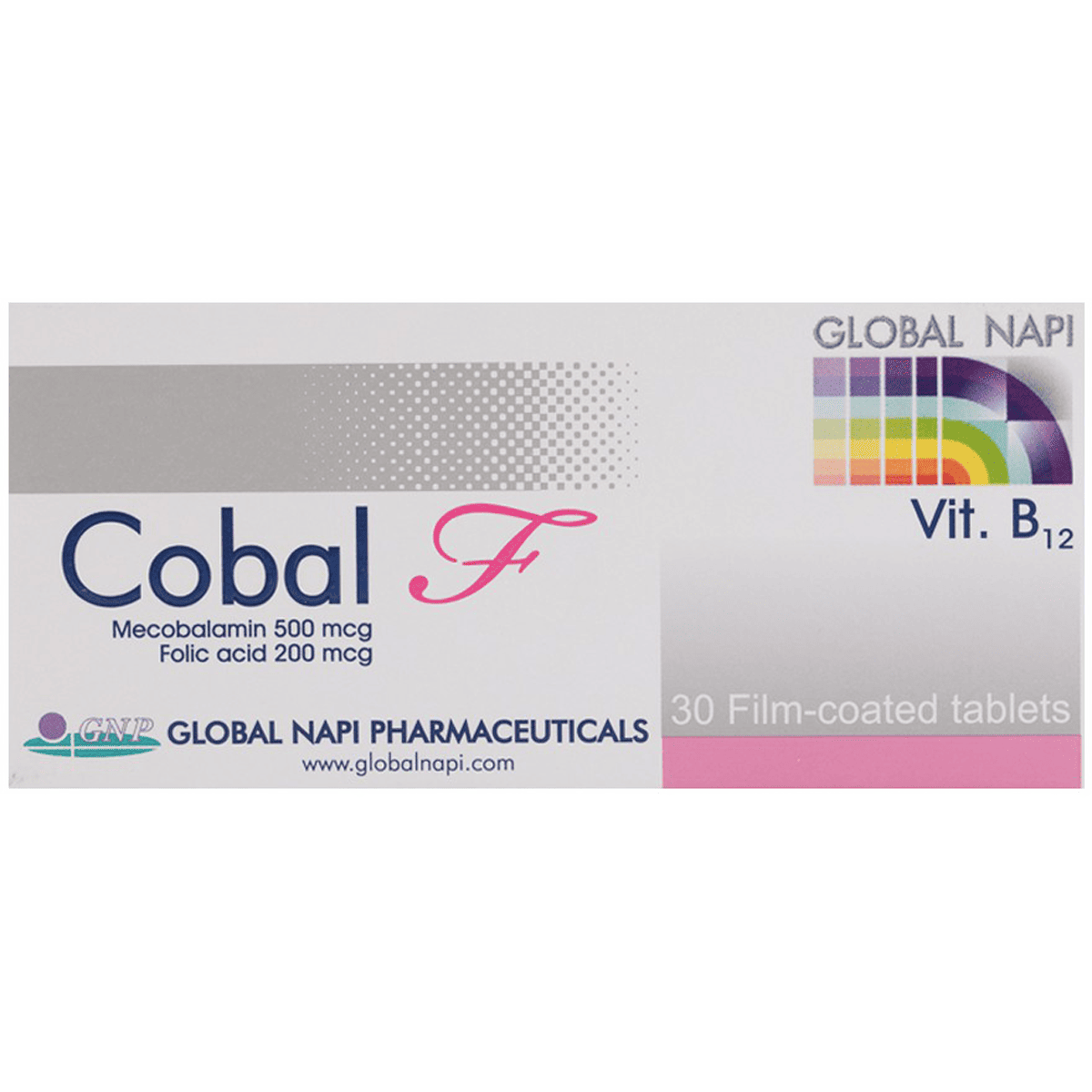 Cobal F (500&Mu; + 200mcg) 30 Film Coated Tablets