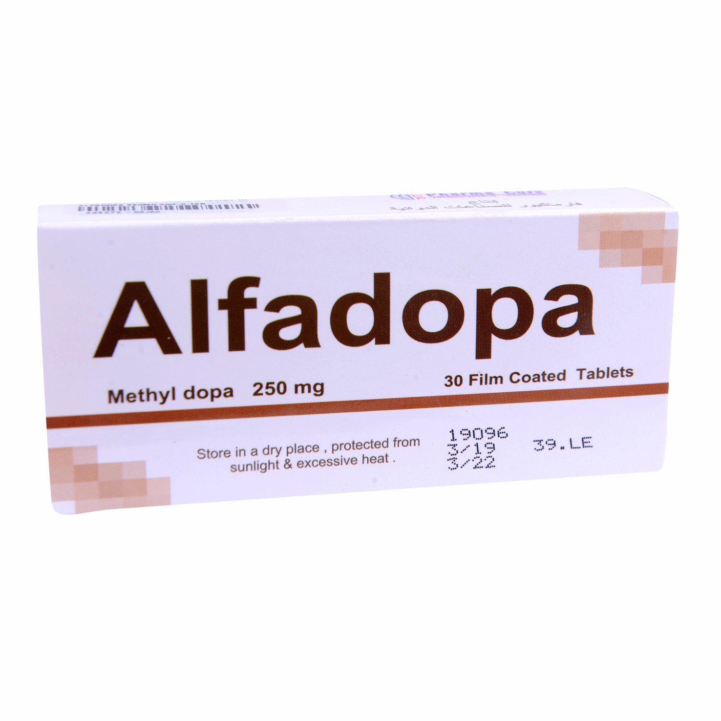 Alfadopa 250mg 30 Film Coated Tablets