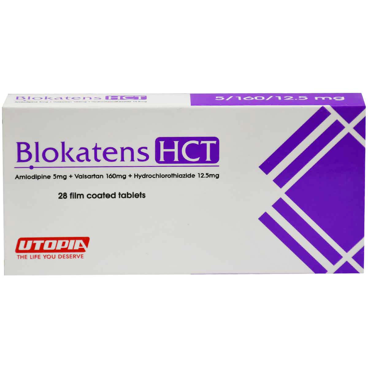 Blokatens Hct 5/160/12.5 mg 28 Film Coated Tablets