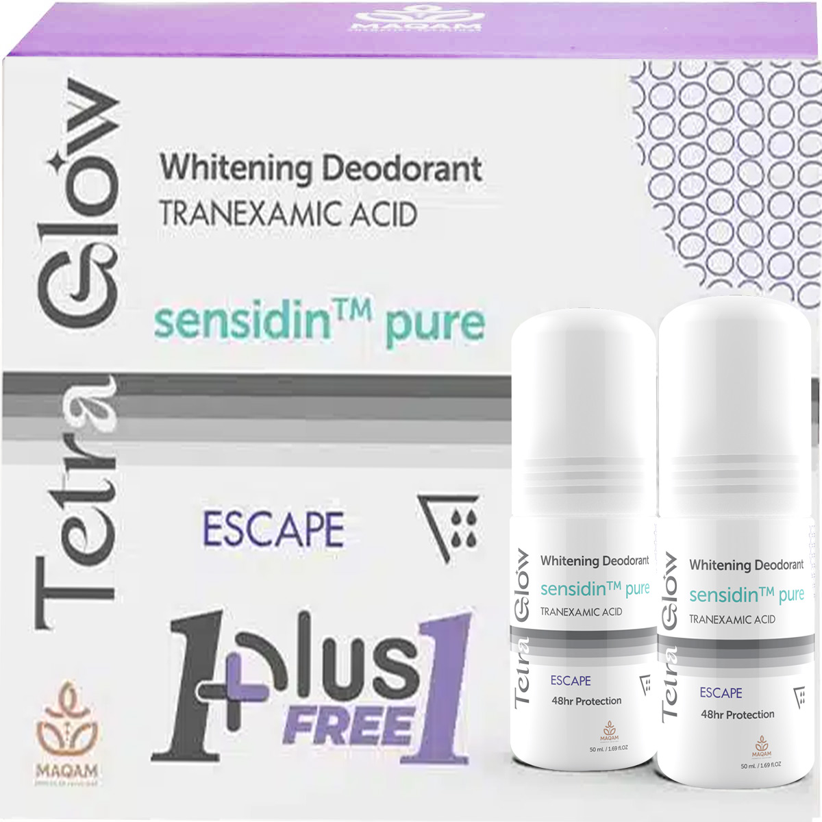 Tetra Glow Escape Deodorant Roll On For Women 50 ml (1+1) ( Offer Pack)