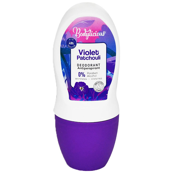 Bodylicious Violet Patchouli Deodorant Roll On For Women 50ml