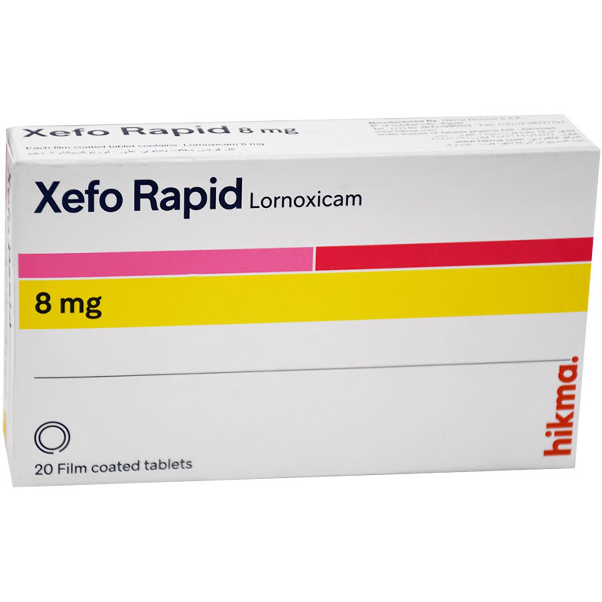 Xefo Rapid 8mg 20 Film Coated Tablet