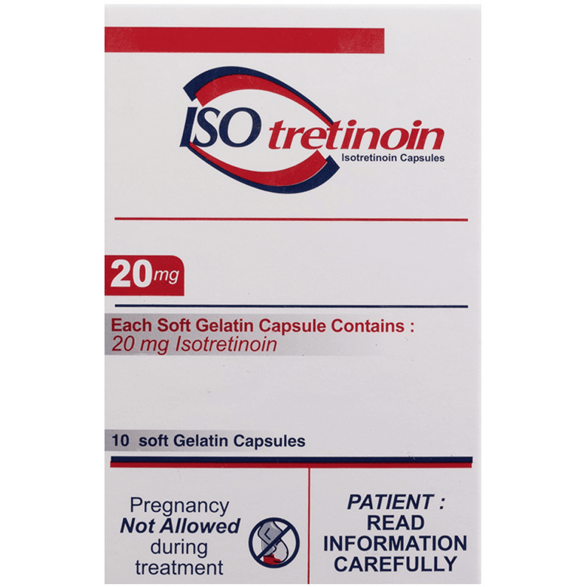 Isotretinoin 20mg 10 Capsules