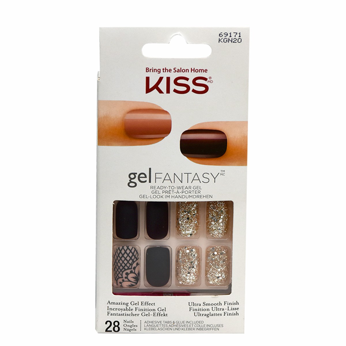 Kiss Gel Fantasy Nails 28pcs/kgn20