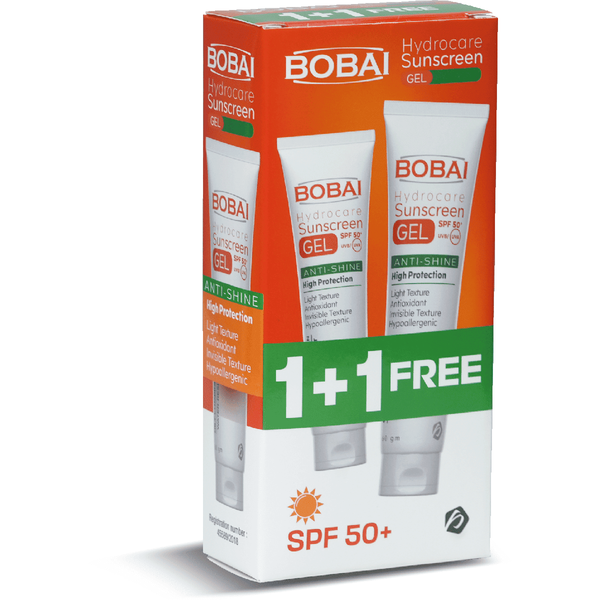 Bobai Sun Screen Hydrocare Spf(50+) Gel 2X60ml (offerpack)