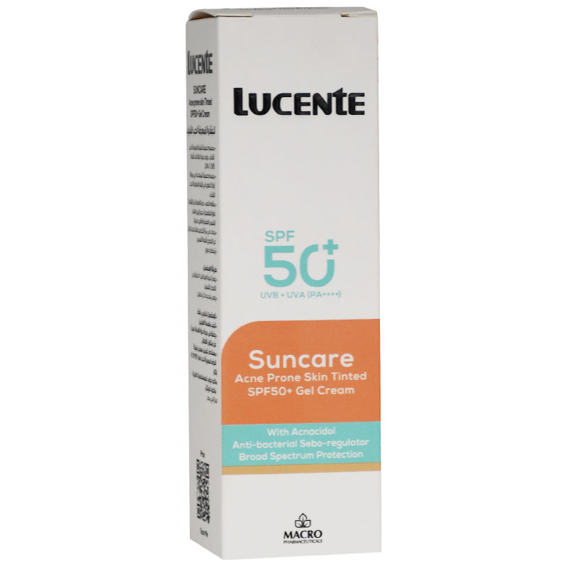 Lucente Suncare Spf(50+) Acne Tinted Gel Cream 50ml