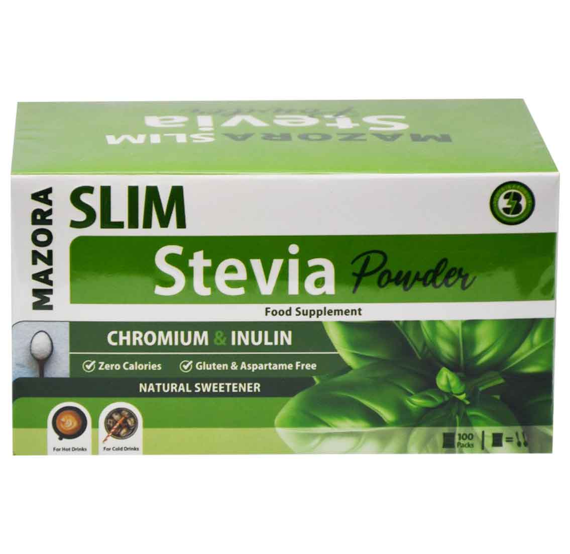 Mazora Slim Stevia Powder 100 Sachets