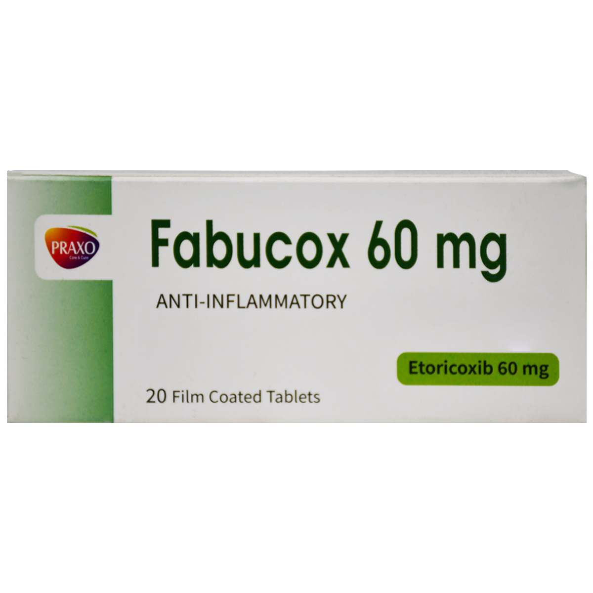 Fabucox 60 mg 20 Film Coated Tablets