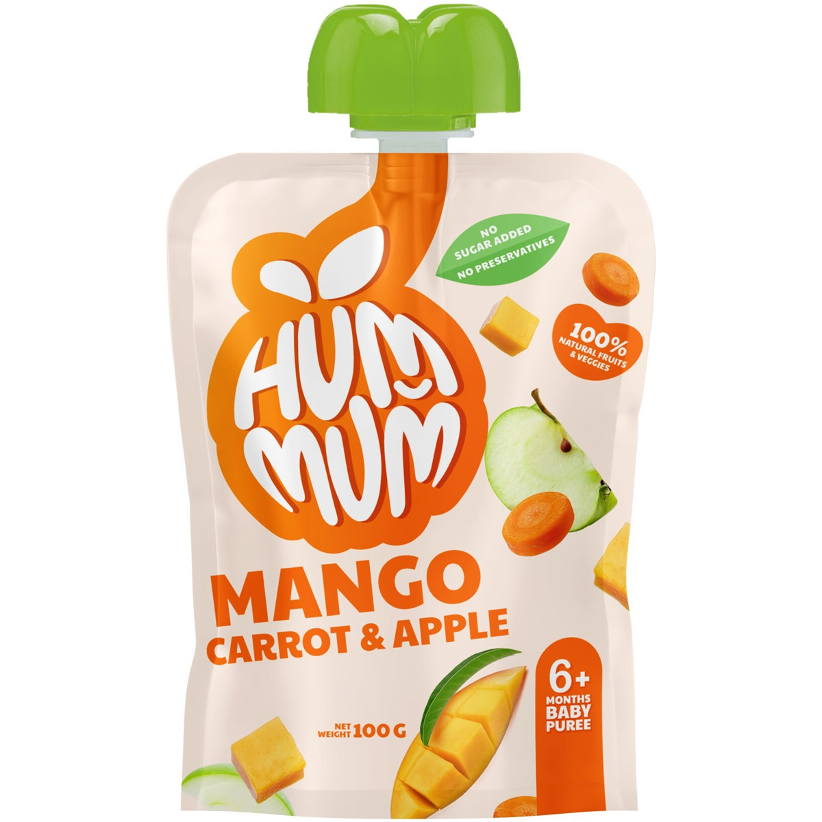 Hum Mum Mango Carrot and Apple puree (6+Month) 100gm