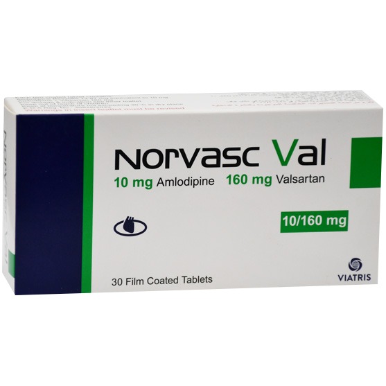 Norvasc Val 10mg/160mg 30 Film Coated Tablets