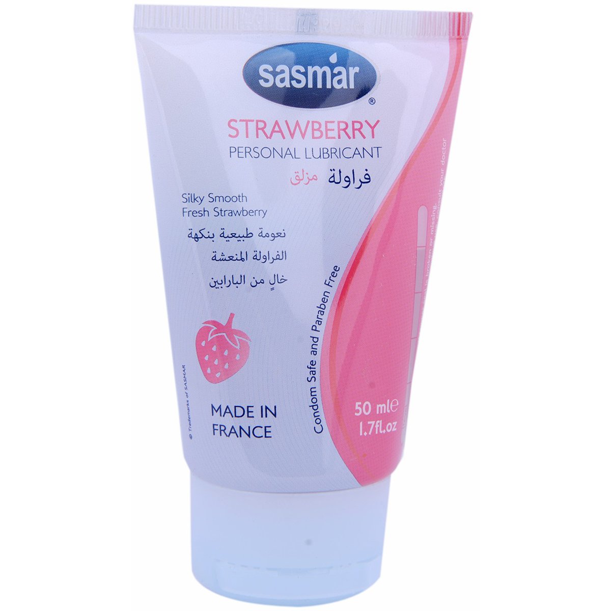 Sasmar Water Based Lubricant Strawberry Liquid 50ml
