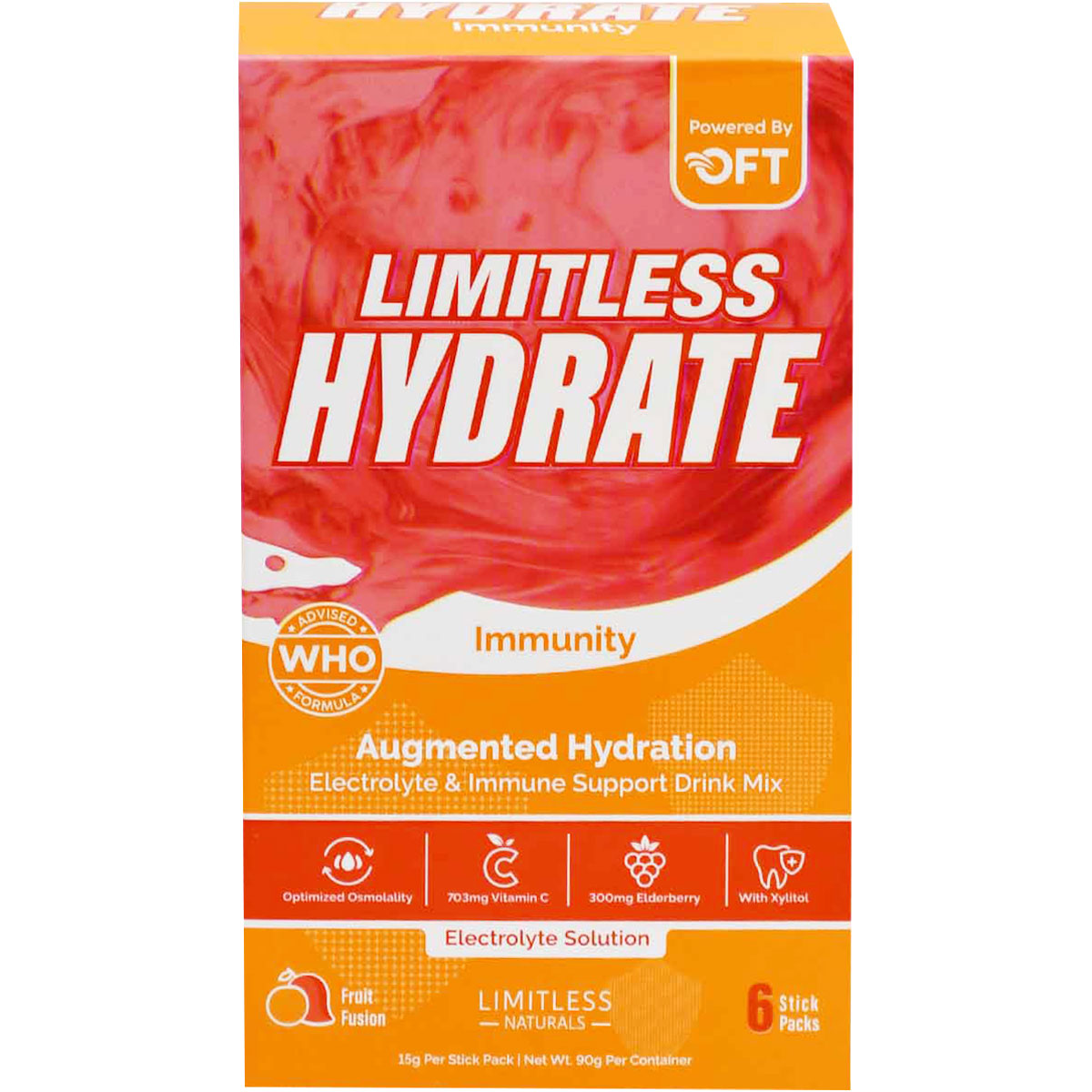 Limitless Hydrate Immunity Fruit Fusion 6 Sticks