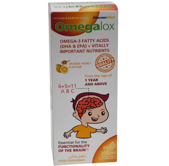 Omegalox Orange Honey Flavor (1 Year+) 200ml Liquid