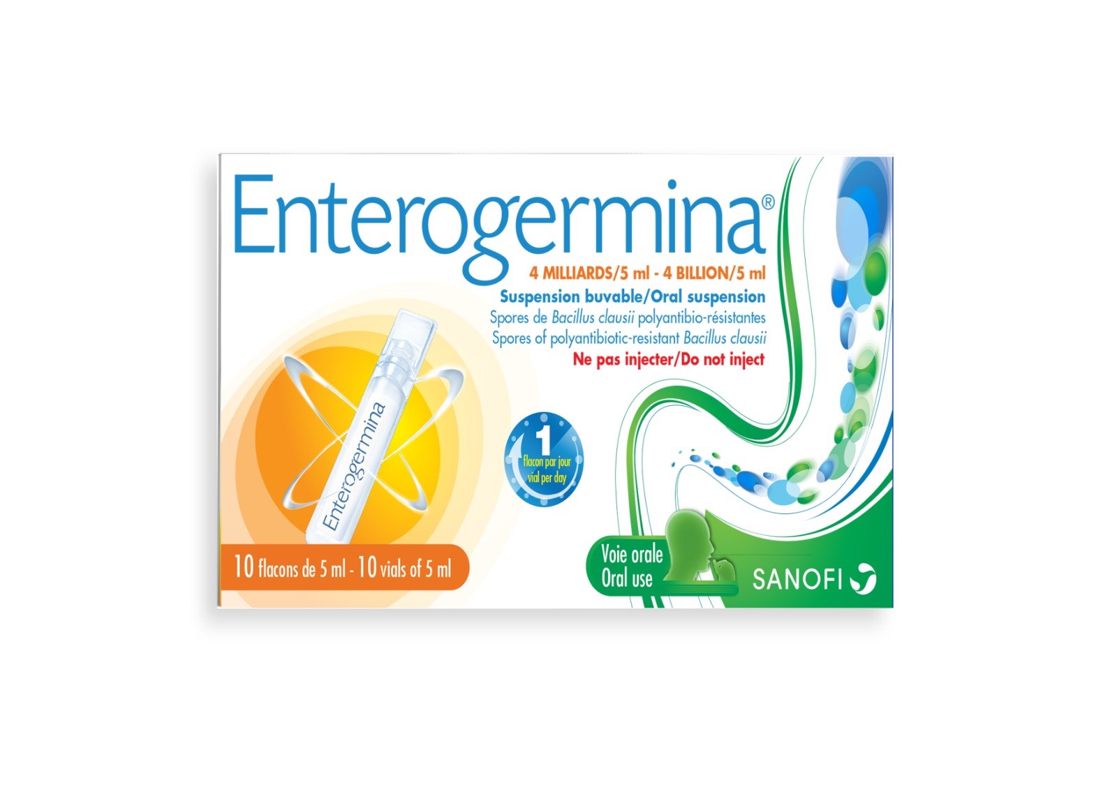 Enterogermina 4 Billion/5ml Oral Suspension 10 Vial