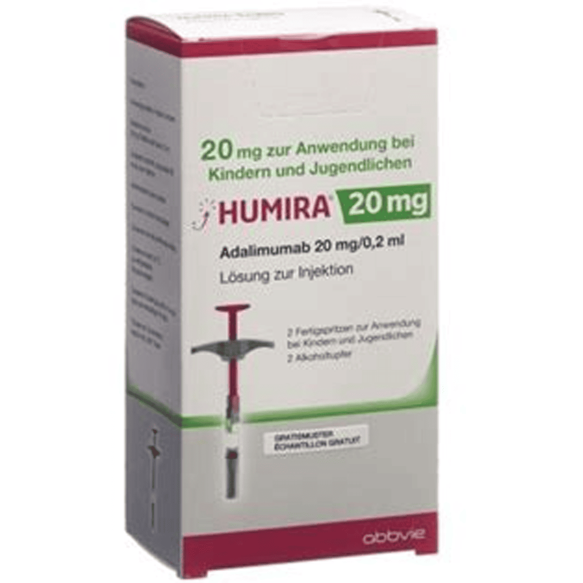 Humira 20mg (subcutanous) 2 Prefilled Syringe (Refrigerated)