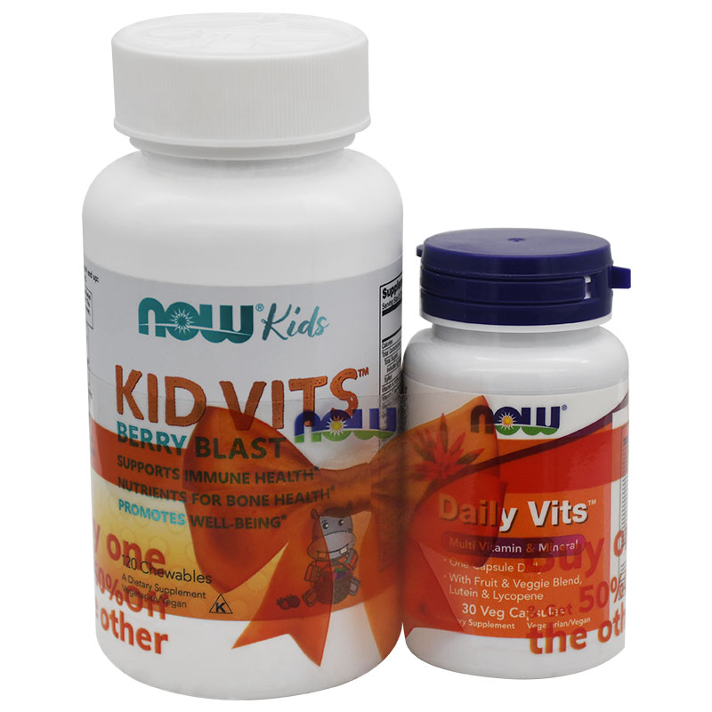 Now Kid Vit 120 Tablet+Daily Vit 30 Capsule 1+50% Discount (Offer Pack)