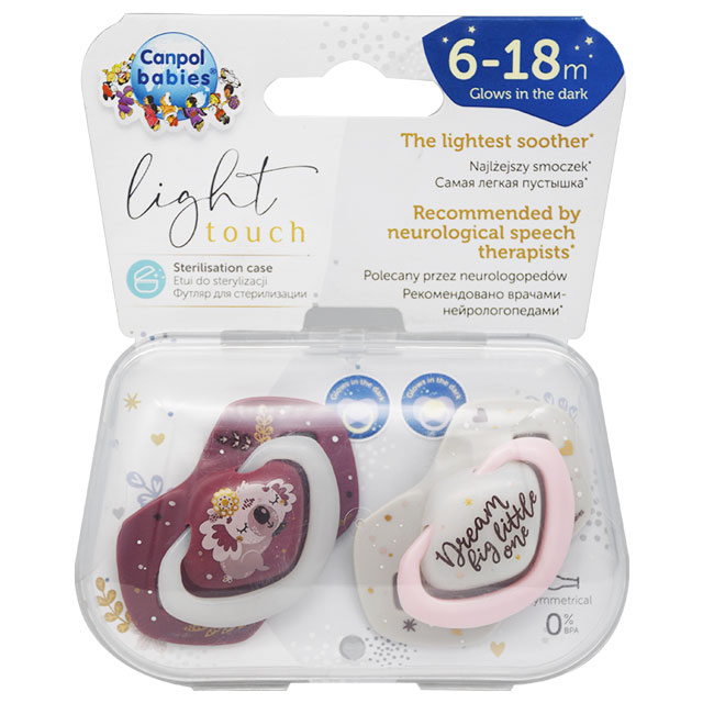 Canpol Light Touch Soother (6-18 Month) 2 Pieces/22-659Pin