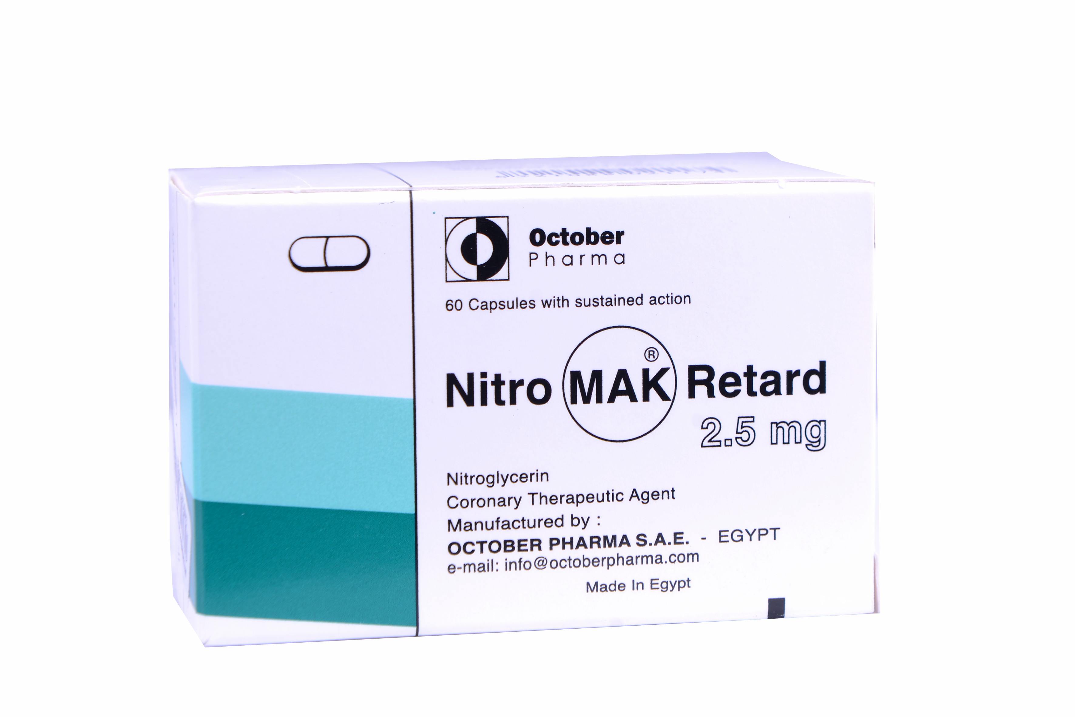 Nitromak Retard 2.5mg 60 Capsules