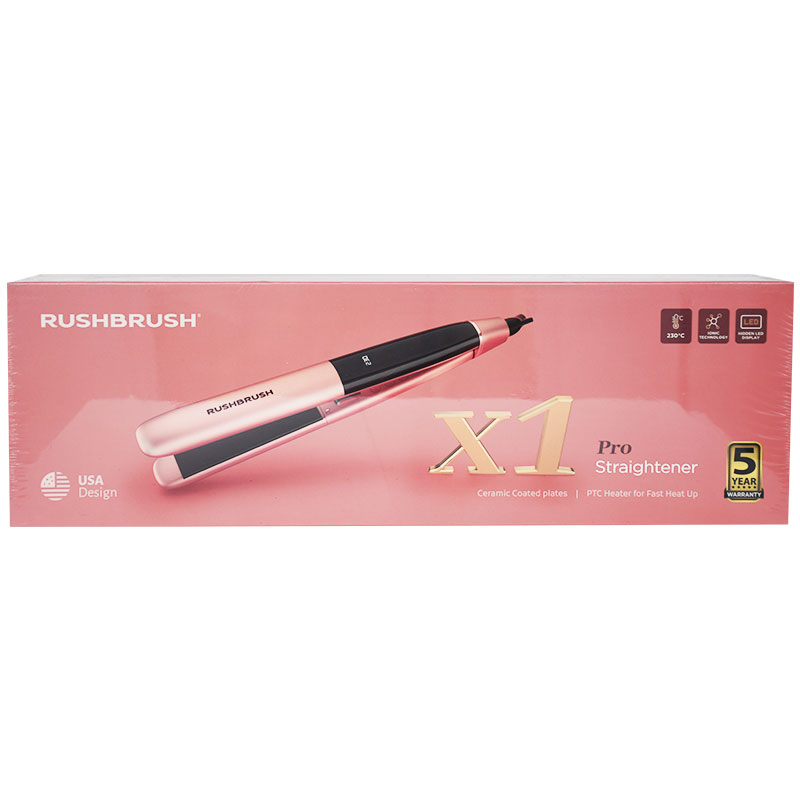Rush Brush Rose Gold X1 Pro Straightener/Rb-X1Pro