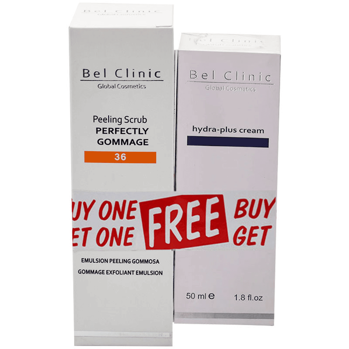 Belclinic (Peeling Scrub 200ml + Hydra Plus Moisturizing Cream 50ml) (Offer Pack)