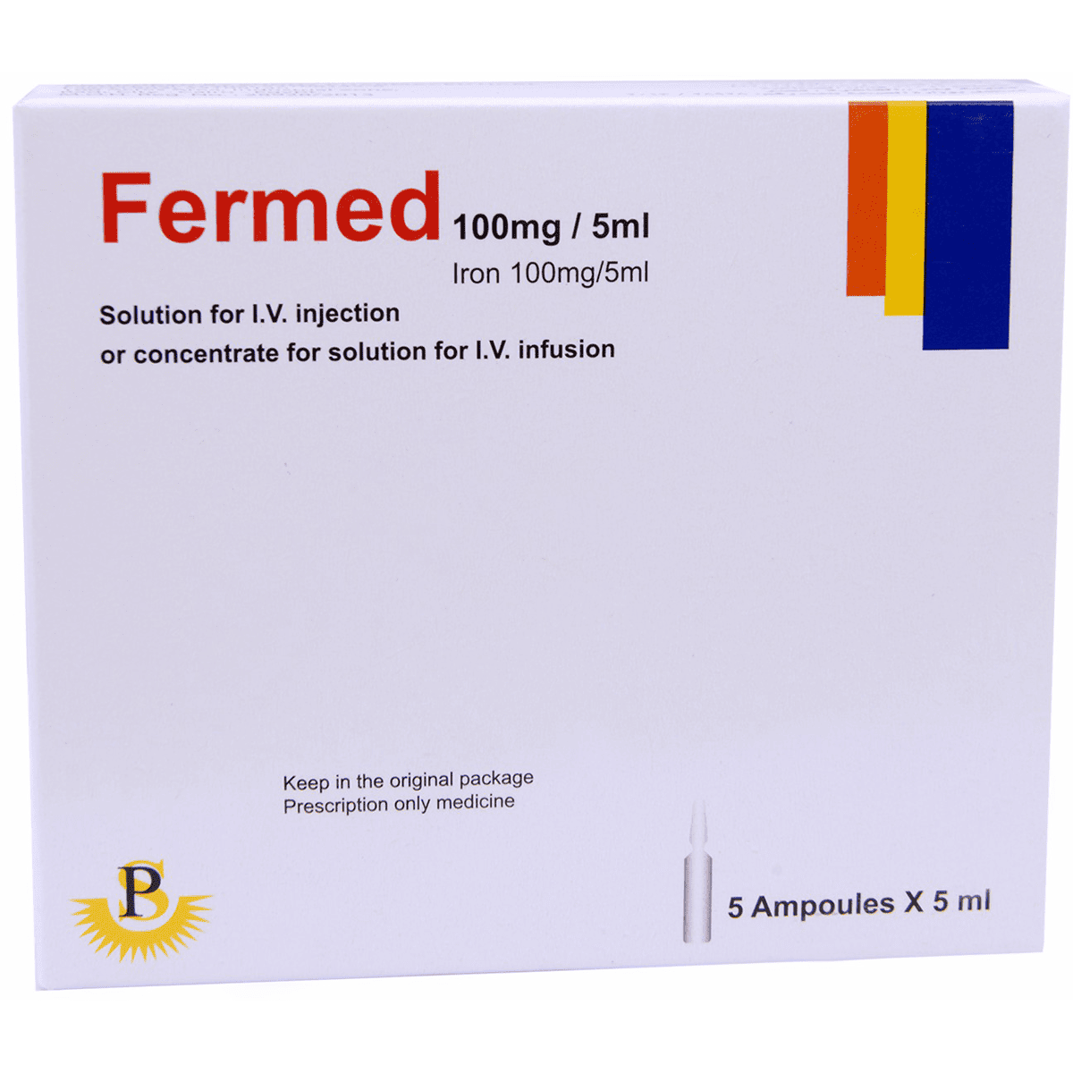 Fermed 100mg/5ml Iv/ (IV Infusion) 5 Ampoules
