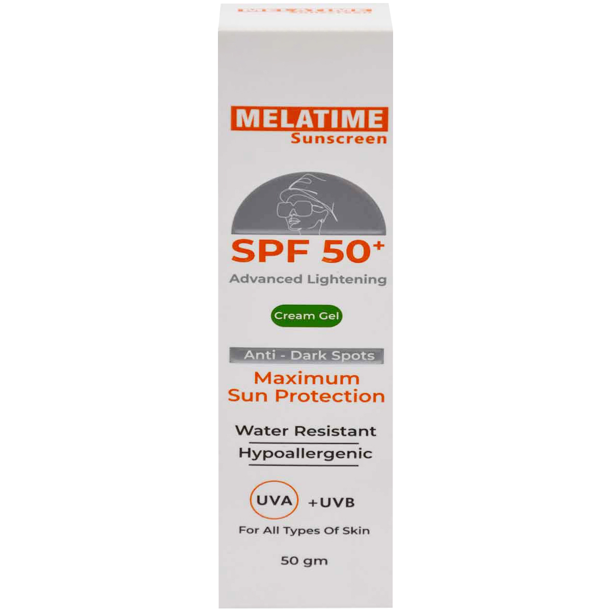 Melatime Sunscreen SPF(50+) Anti Dark Spot Cream Gel 50 gm