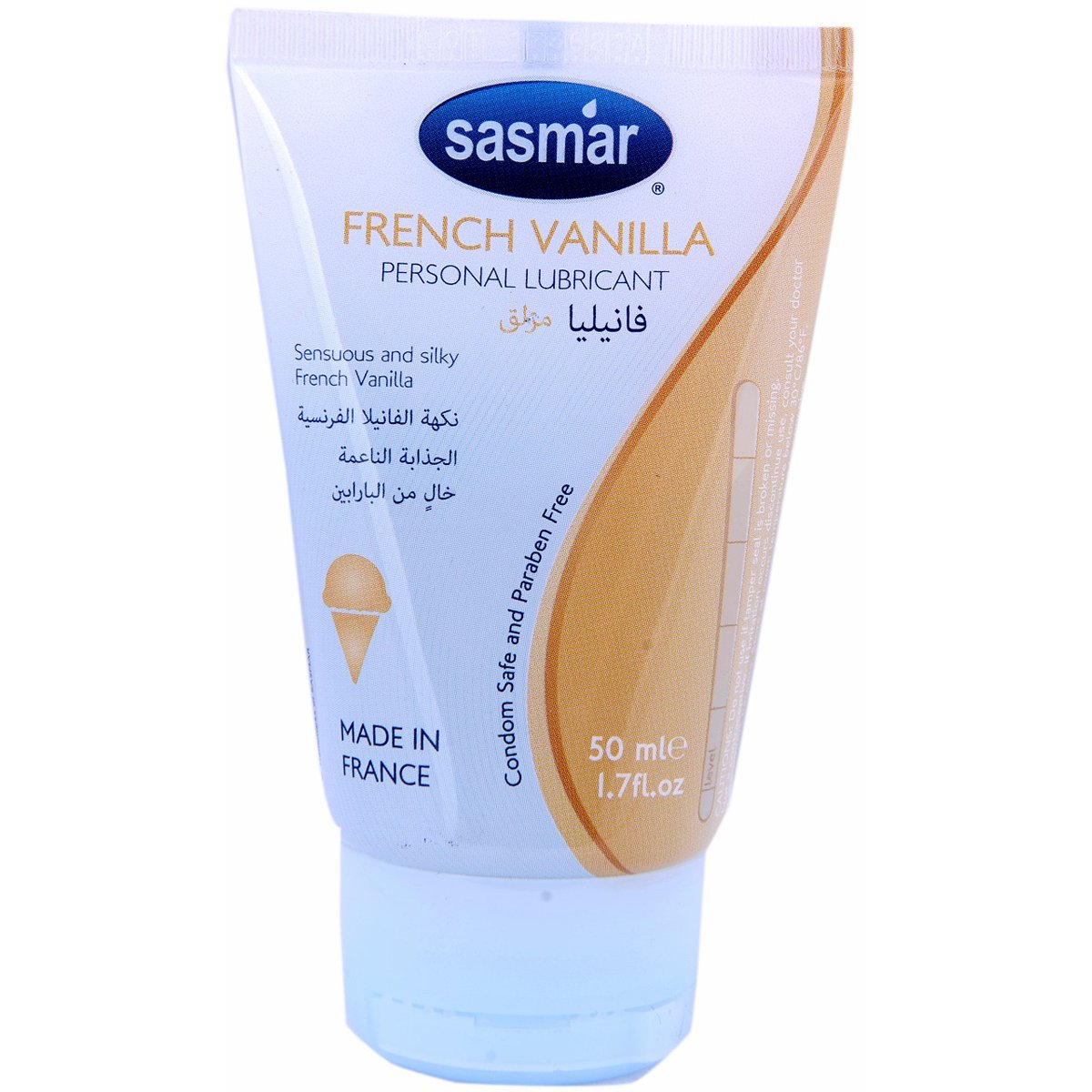 Sasmar Water Based Lubricant French Vanilla Liquid 50ml