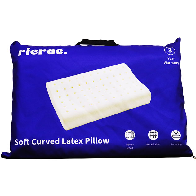 Ricrac Soft Curved Latex Pillow Gray