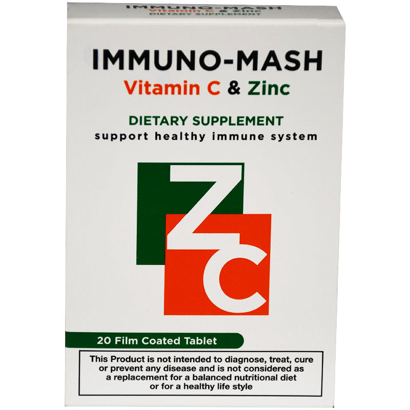 Immuno Mash Vit C and Zinc 20 Film Coated Tablets