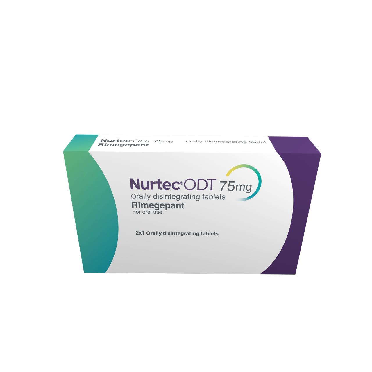 Nurtec ODT 75mg 2 Orally Disintegrating Tablets