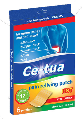 Ce Tua Hot Pain Releif (12X18cm) 6 Patches