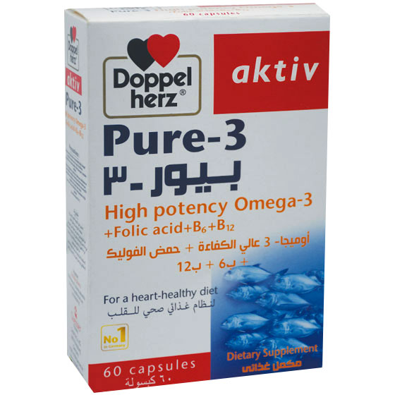 Pure-3 Doppel Herz Aktiv 60 Soft Gelatin Capsule